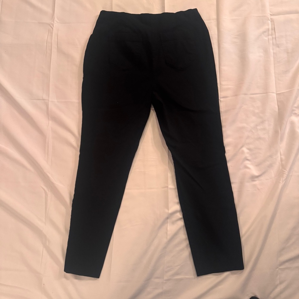 Style & Co Black Pull-On Pants Back Pockets Size Large Stretch Career Casual